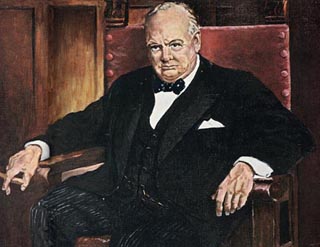 Eisenhower's portrait of Winston Churchill