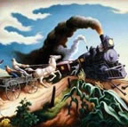 Thomas Hart Benton Wreck of the ol 97 Train Thumbnail