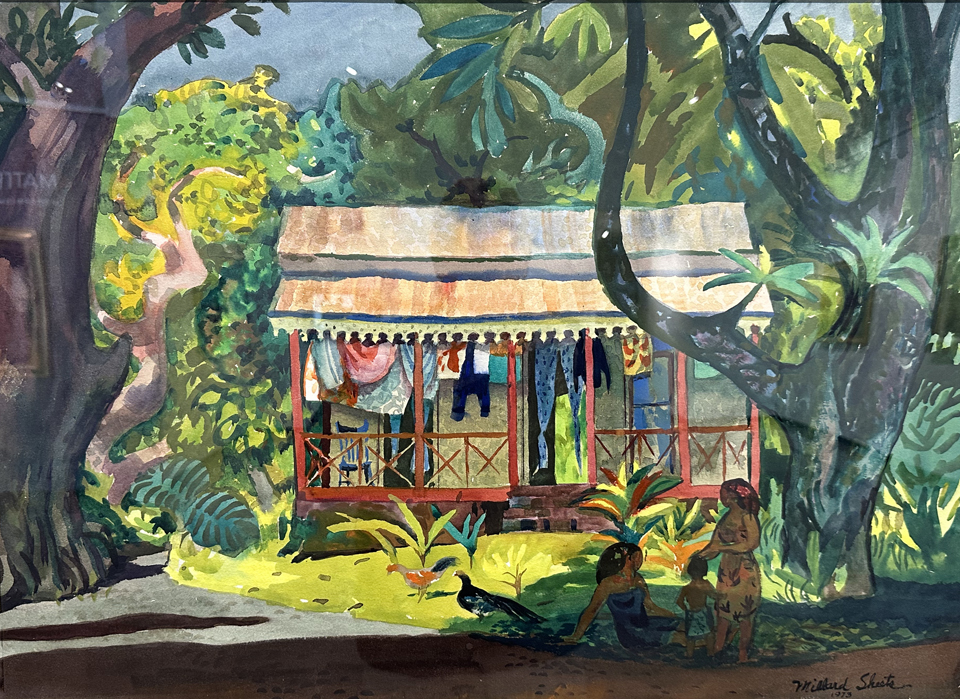 Millard Sheets, 1907-1989, Old House Tahiti, 1973