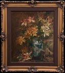 American School Lillies in White Porcelin Thumb