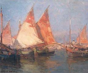 Edgar Payne Italian Wine Boats