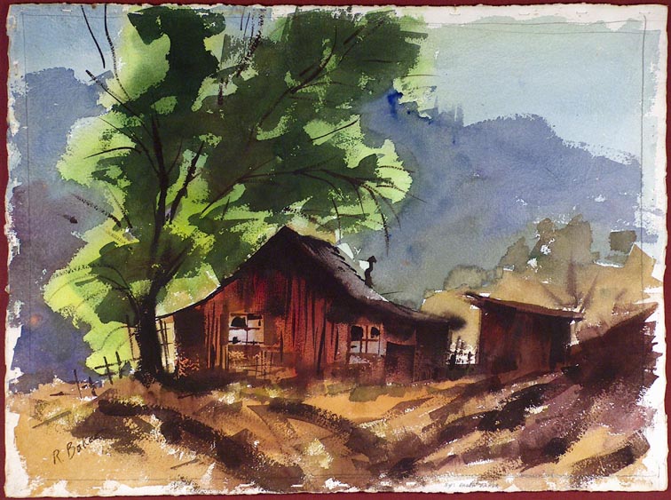 Ralph Baker Deserted Cabin with Tree