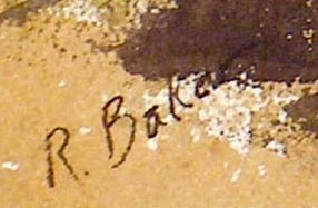 Ralph Baker Deserted Cabin with Tree Signature
