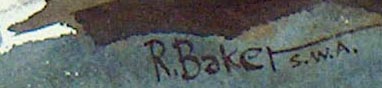 Ralph Baker Deserted Cabin and Tree Signature