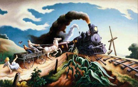 Thomas Hart Benton Wreck of the ol 97 Train