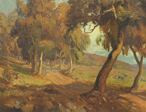 In the Gold the Sloping Vale Subsides Franz Bischoff