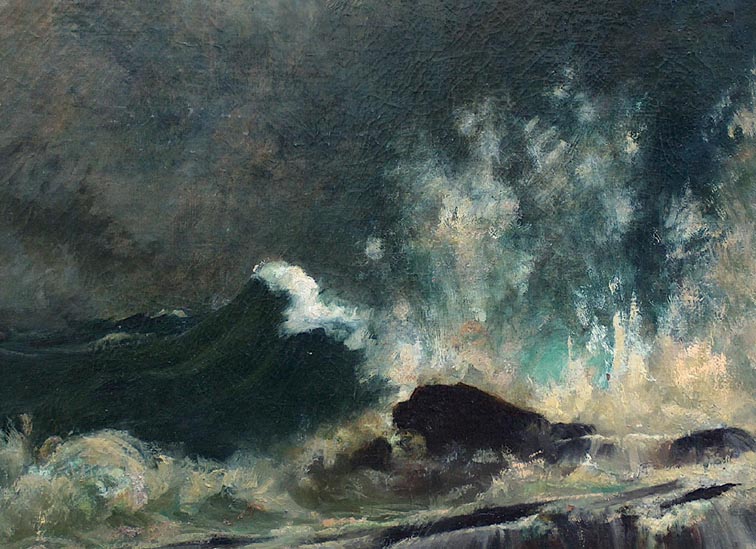John Appleton Brown Crashing Waves Closeup