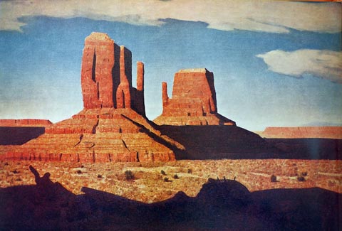 Conrad Buff Mittens Monument Valley pictured in Painters of the Desert