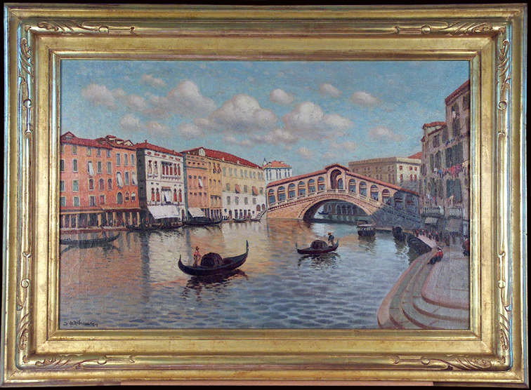 Richard Dey DeRibcowsky Rialto Bridge with Frame