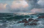 Alexander Dzigurski Italian Seascape Thumbnail