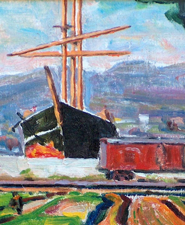 Justin Faivre Carquinez Strait Ship Train and Field Closeup