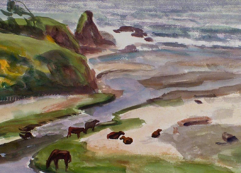 Justin Faivre Grazing at Esteros End Closeup