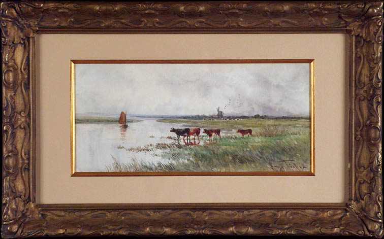 Hugo Anton Fisher At Estuarys Edge with Frame