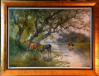 Hugo Anton Fisher Cows in Marsh Thumbnail