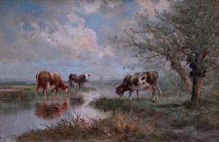 Hgo Anton Fisher Cattle grazing in expansive landscape