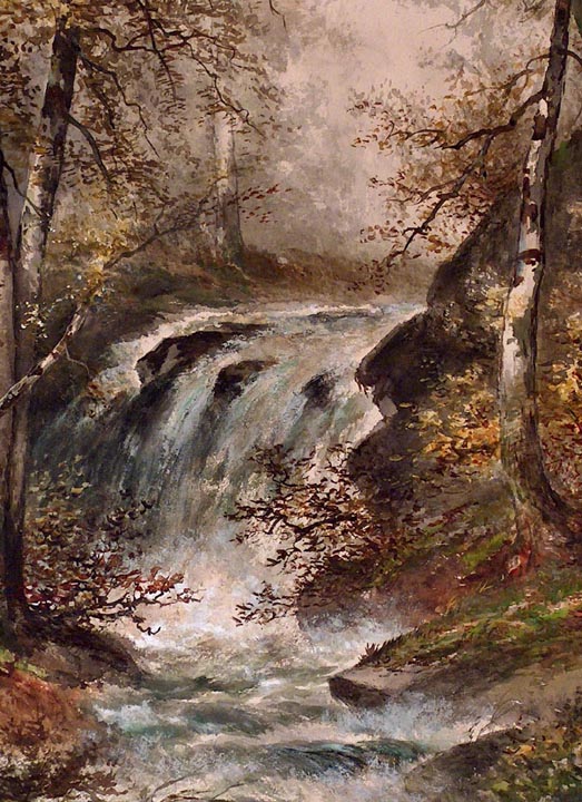 Hugo Anton Fisher Landscape Waterfall closeup