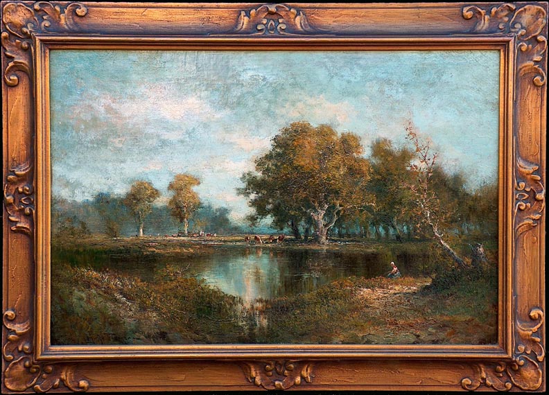 Hugo Anton Fisher Pasture Pond with Frame