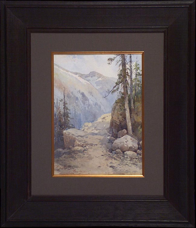 Charles Graham Mountain Path and Conifers with Frame