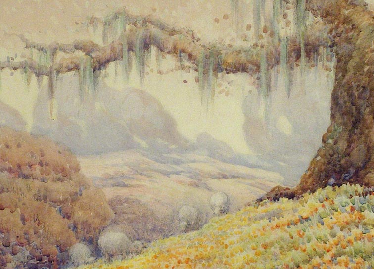 Grace Allilson Griffith California Oak and Sheep Closeup