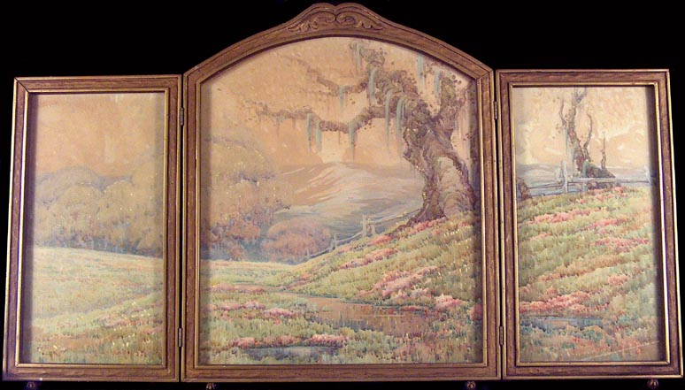 Grace Allison Griffith Mossy Oak and Pasture Triptych