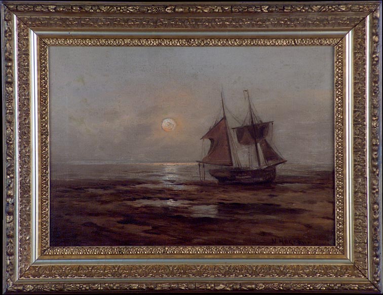 Nels Hagerup Beached Schooner with Frame