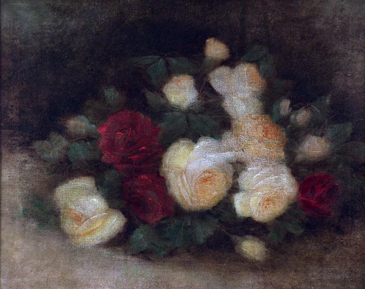 Arthur Harlow Red and Yellow Roses Still Life