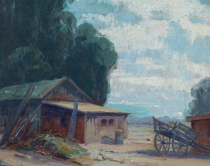 Anna Hefner Clouds Eucalyptus Ranch Sheds Eugene Oregon Closeup