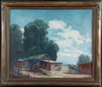 Anna Heftner Clouds Eucalyptus and Ranch Sheds Thumbnail
