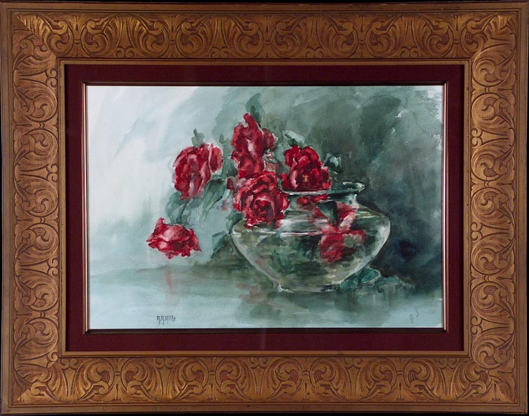 Anna Althea Hills Red Roses With Frame