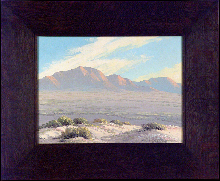 John W Hilton Flowering Dunes and Mountains with Frame