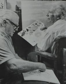 James Cagney and John W Hilton Painting Together