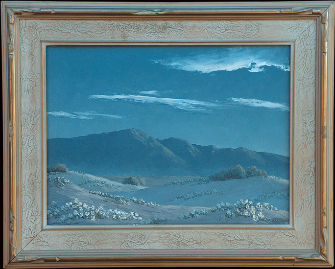 John W Hilton Moonlight in the Dunes with frame
