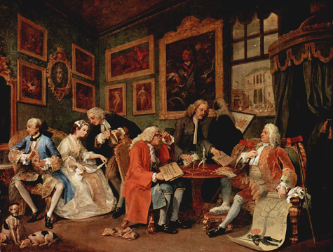 William Hogarth The Marriage Settlement Painting