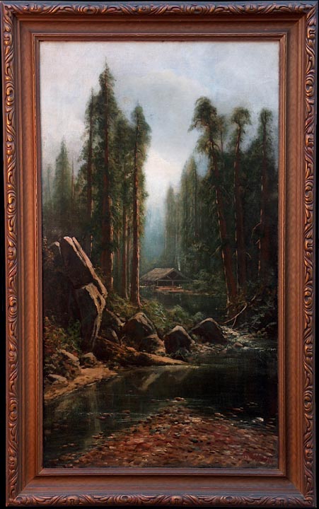Ransome Gillet Holdredge Cabin in the Redwoods with frame