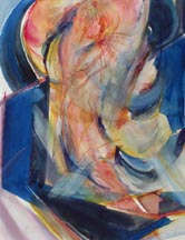 Thelma Speed Houston Blue and Red abstract Midsized Thumbnail