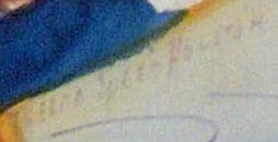 Thelma Speed Houston Blue and Red abstract Signature