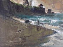 Ralph Hulett Fishing from a Beach Midsized Thumbnail
