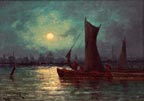 Carl Henrik Jonnevold Moonrise on the Thames in London Thumbnail