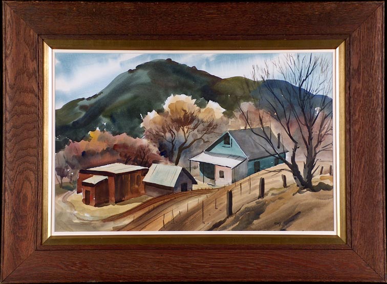 Charles F Keck Hillside Homestead with Frame