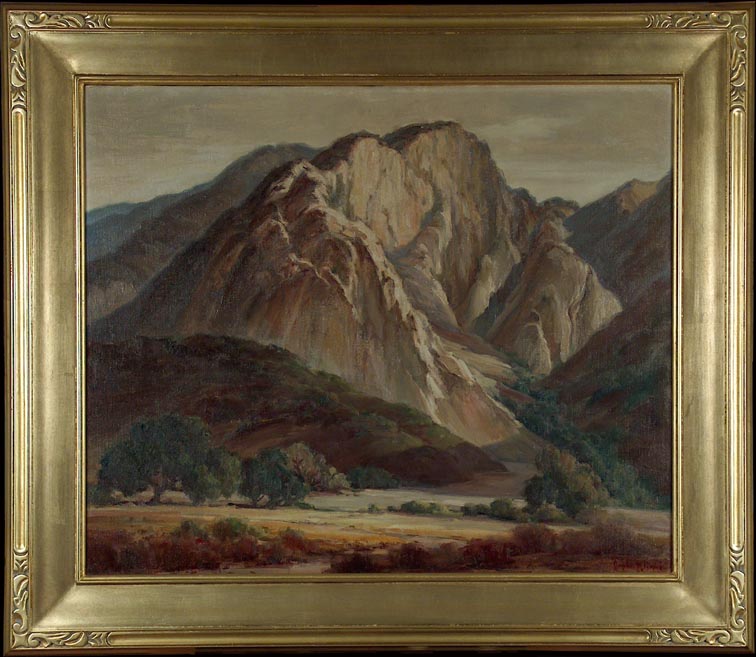 Orpha Klinker Valley Oaks and Mountain with Frame
