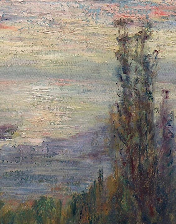 Frederick Stymetz Lamb Imressionist View of SF Bay from the Berkeley Hills closeup