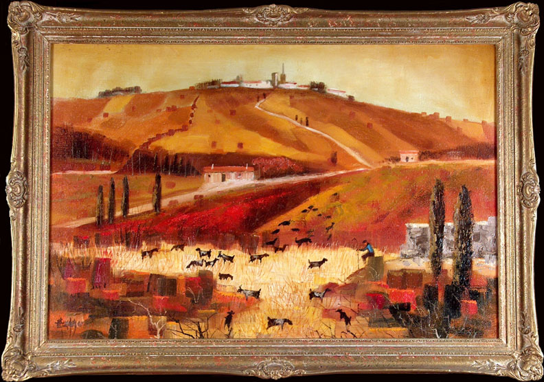 Harold Charles Landaker The Herdsman with Frame