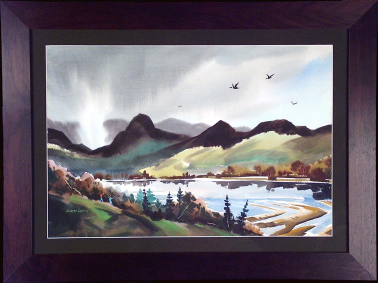 Robert Landry Geese at Rivers End with Frame