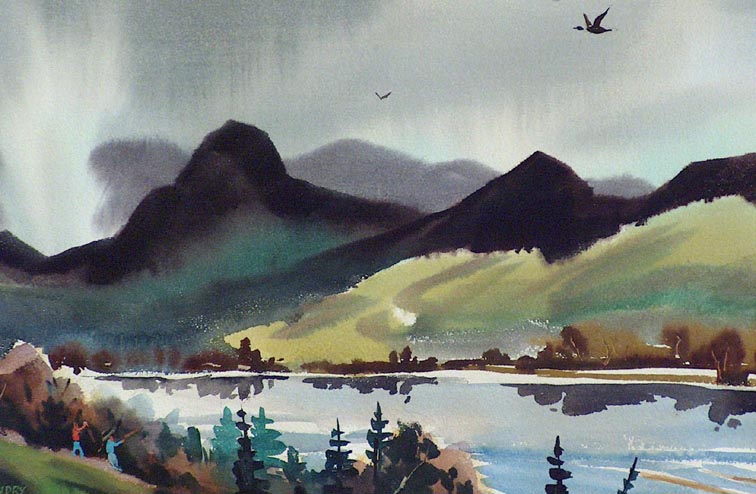 Robert Landry Geese at Rivers End Closeup
