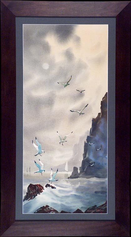 Robert Landry Seagulls with Frame