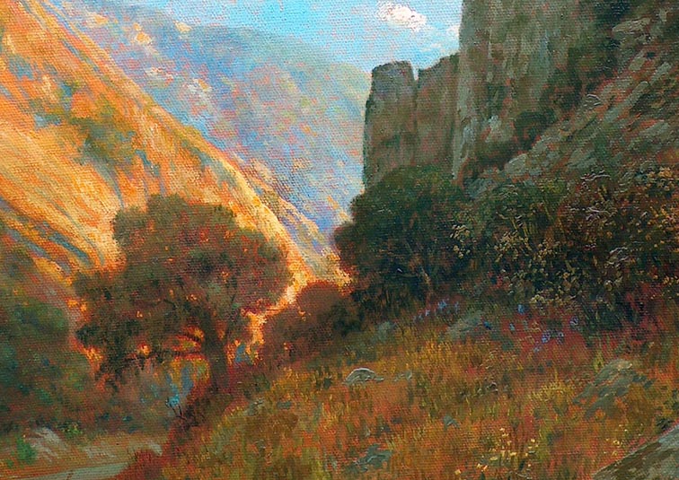 Gustave Magnussen Laguna Canyon Road Closeup