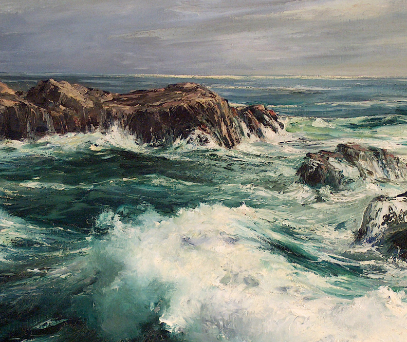 Joshua Meador Coastal Rocks and Crashing Waves Closeup