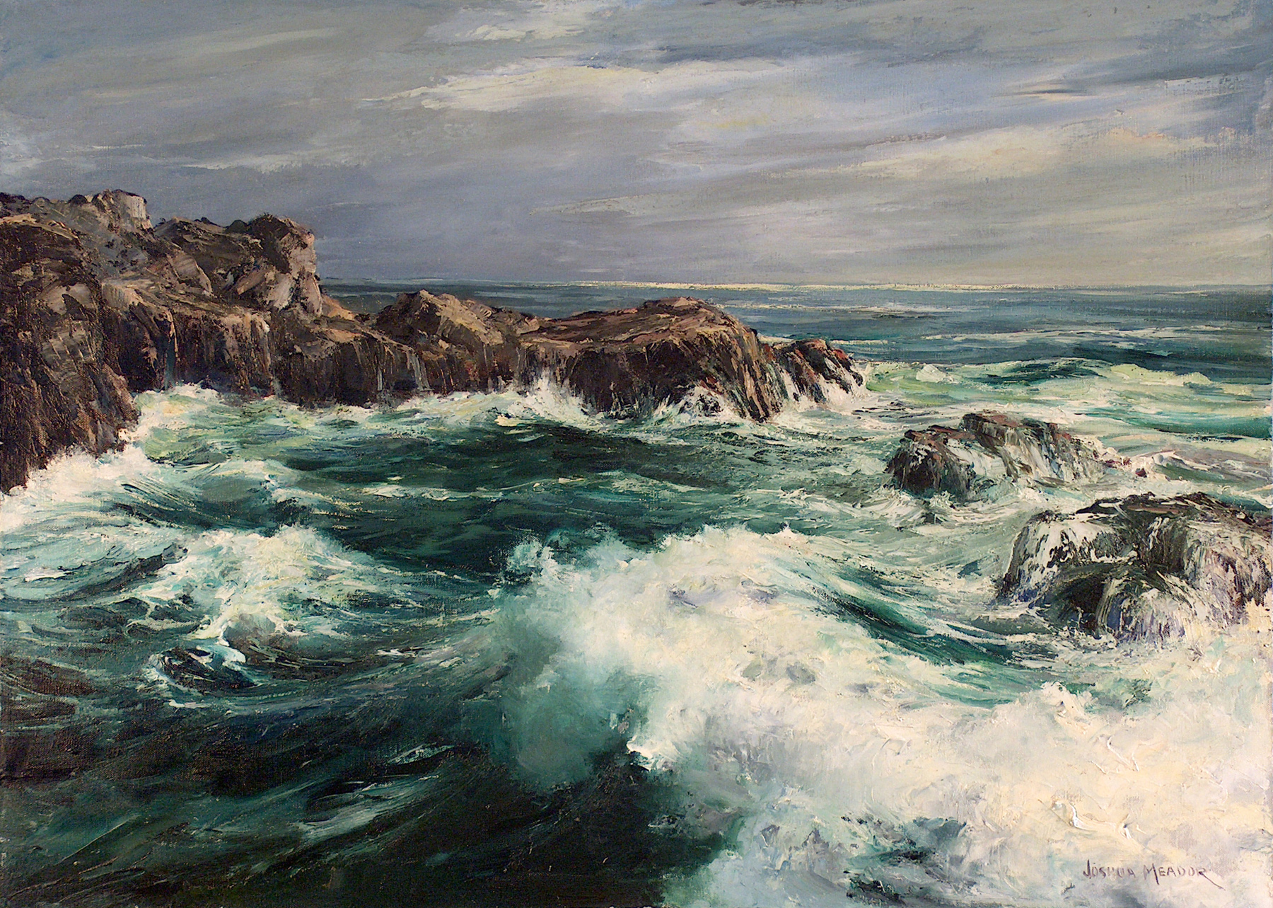 Joshua Meador Coastal Rocks and Crashing Waves Full File