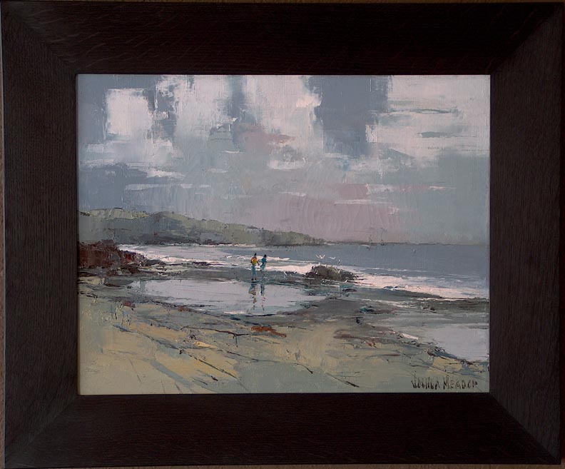 Joshua Meador Gray Tone with dark oak frame