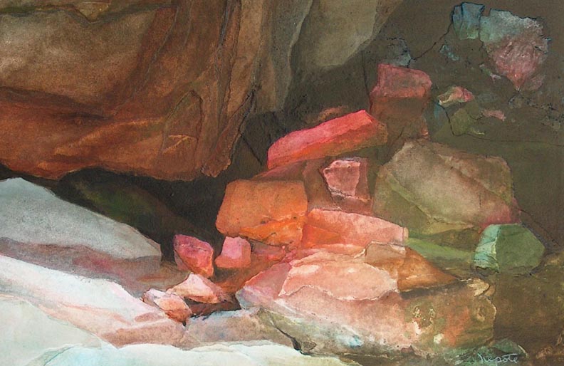 Alexander Nepote Colorful Cliff Grotto Closeup